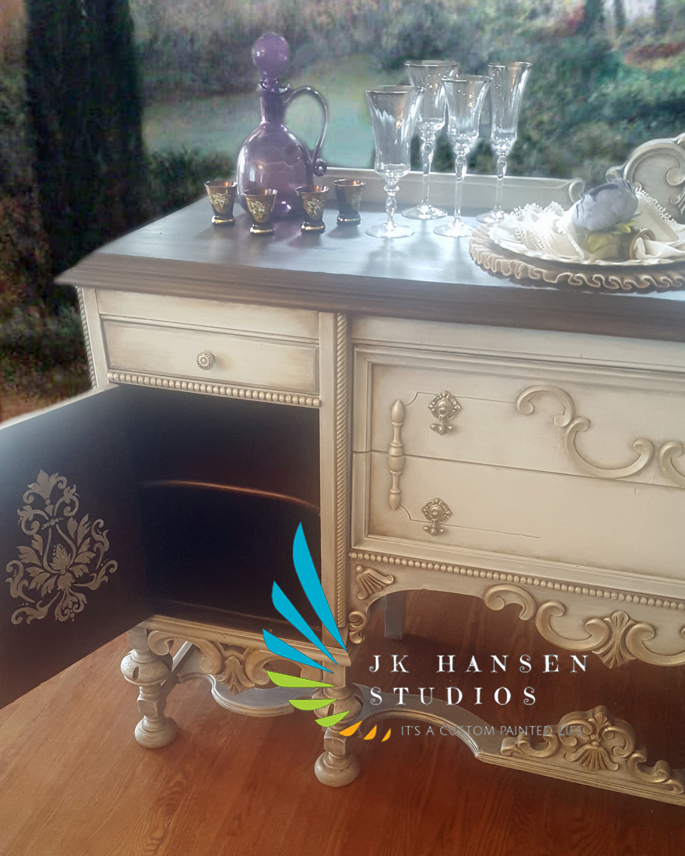 1920s Jacobean Buffet Makeover: BEFORE AND AFTER – JK Hansen Studios