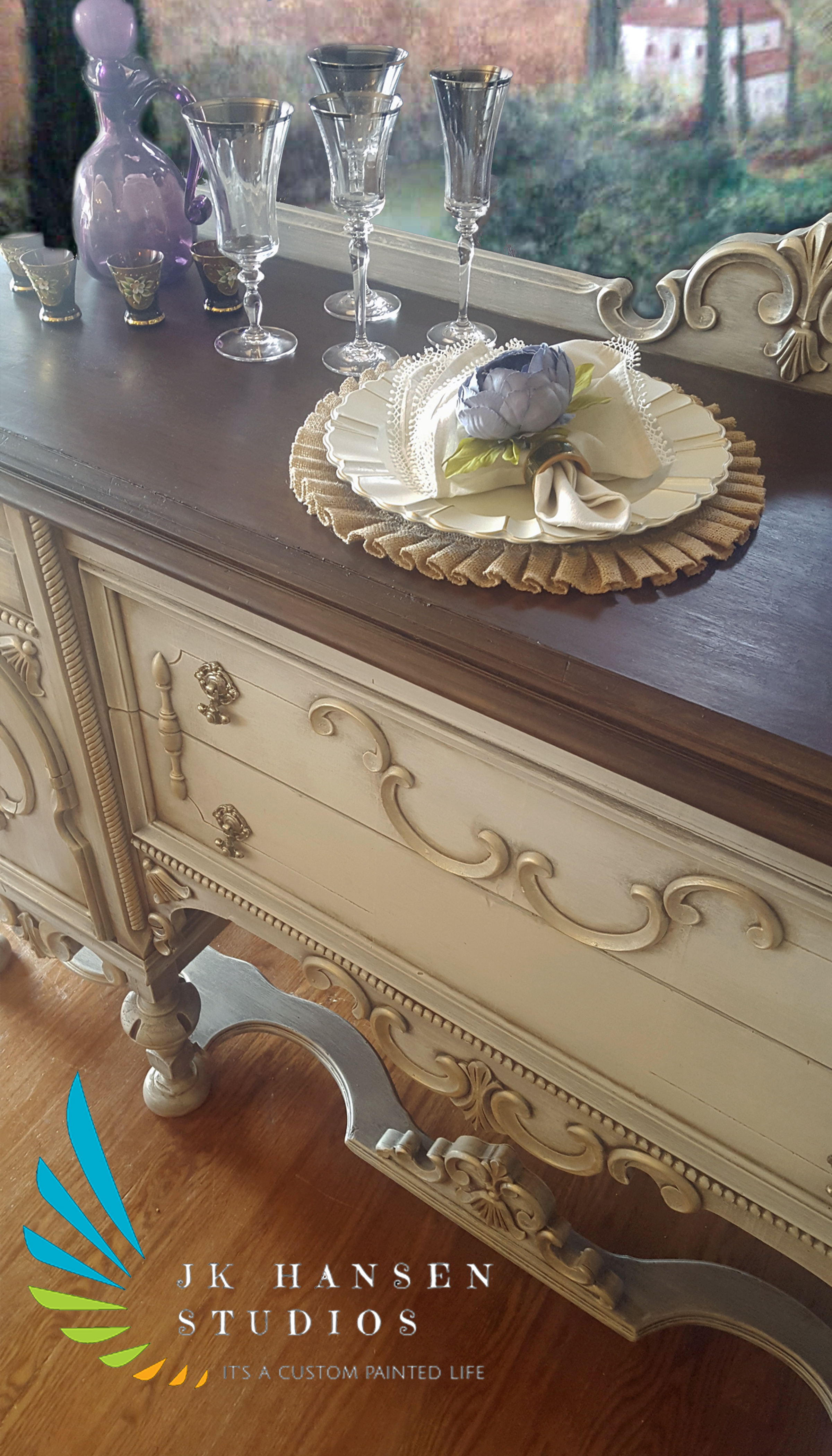 1920s Jacobean Buffet Makeover: BEFORE AND AFTER – JK Hansen Studios